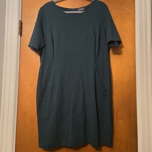 Dark green LANDS END sheath dress